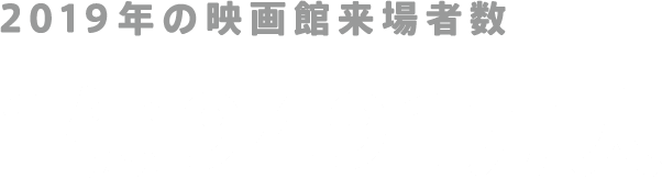 2019年の映画館来場者数1億9491万人